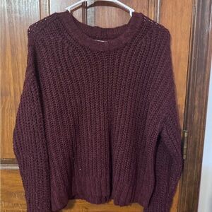 American Eagle Outfitters Deep Maroon Sweater